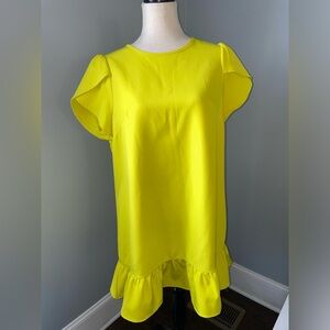 SHEIN neon green/yellow ruffle dress